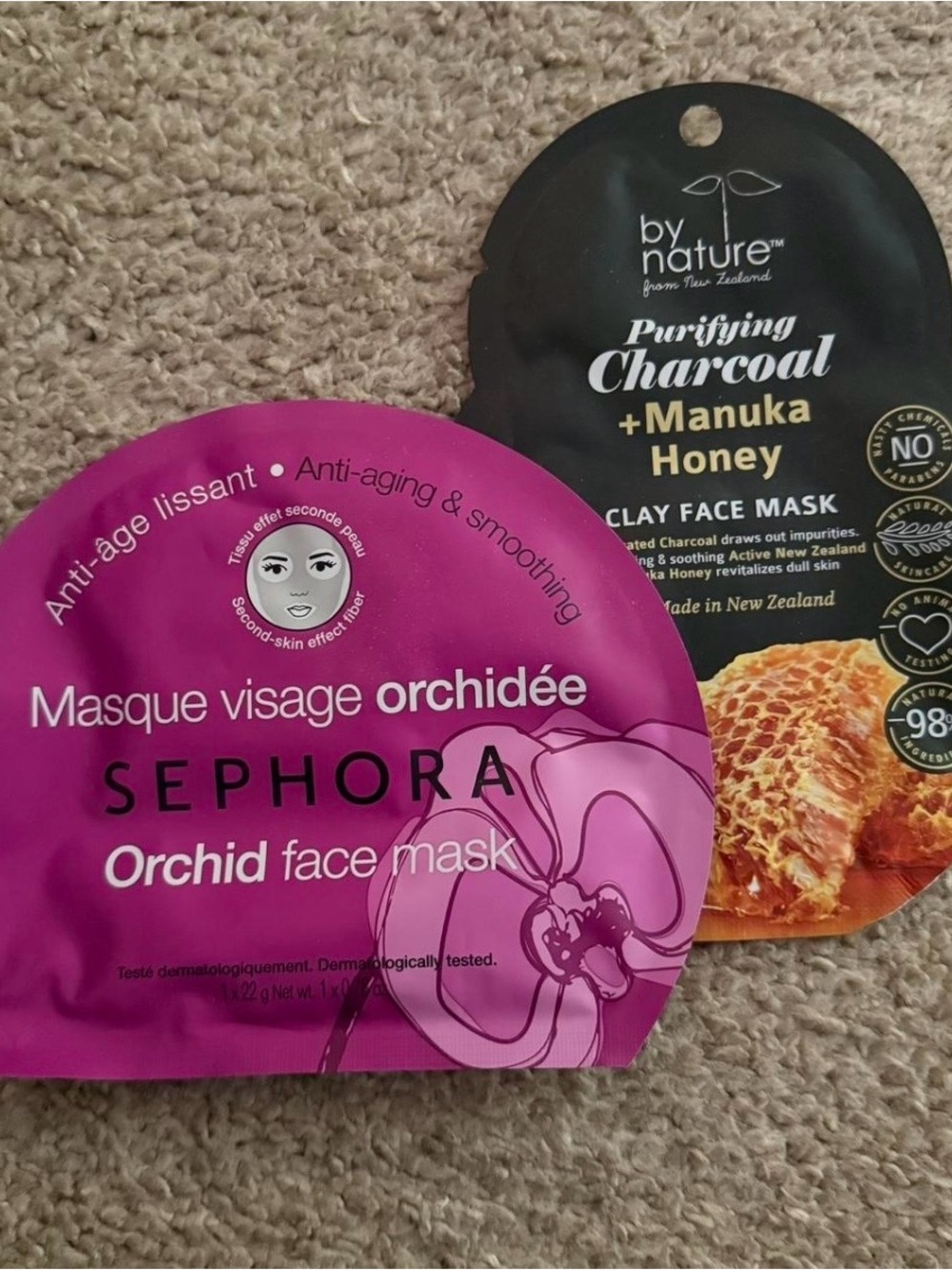 Sephora Orchid Face Mask - Magenta & Black Packaging